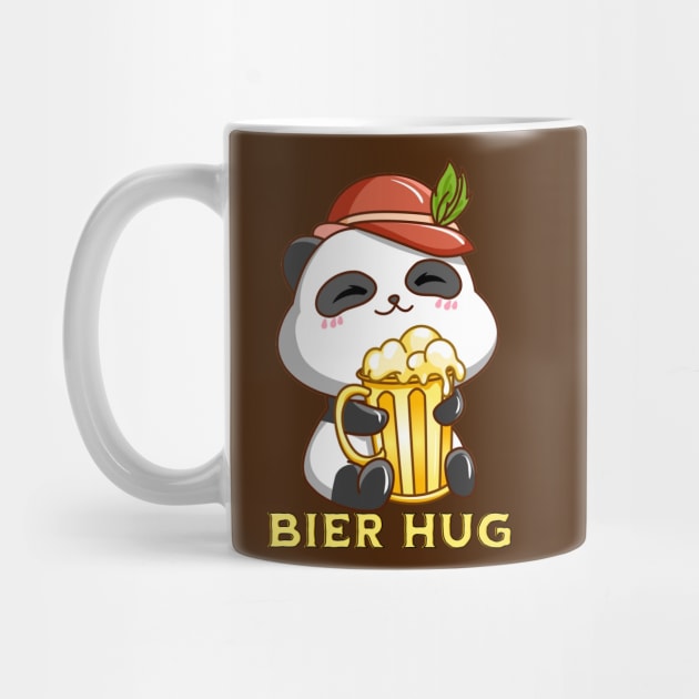 Oktoberfest Bier Hug Panda Pun by HolidayBug
